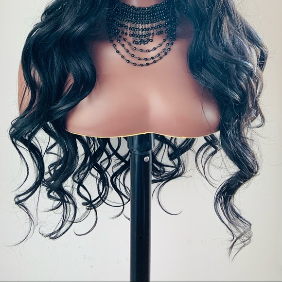 Gorgeous 28” Black 13x4 Versatile Lace Front Premium Fiber Wig - Picture 7 of 15